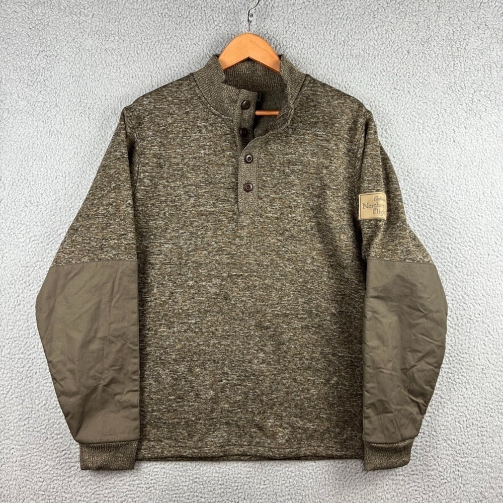 Cabela's Northern Flight‎ Midweight Long Sleeve Sweater Mens Large Cozy Outdoor